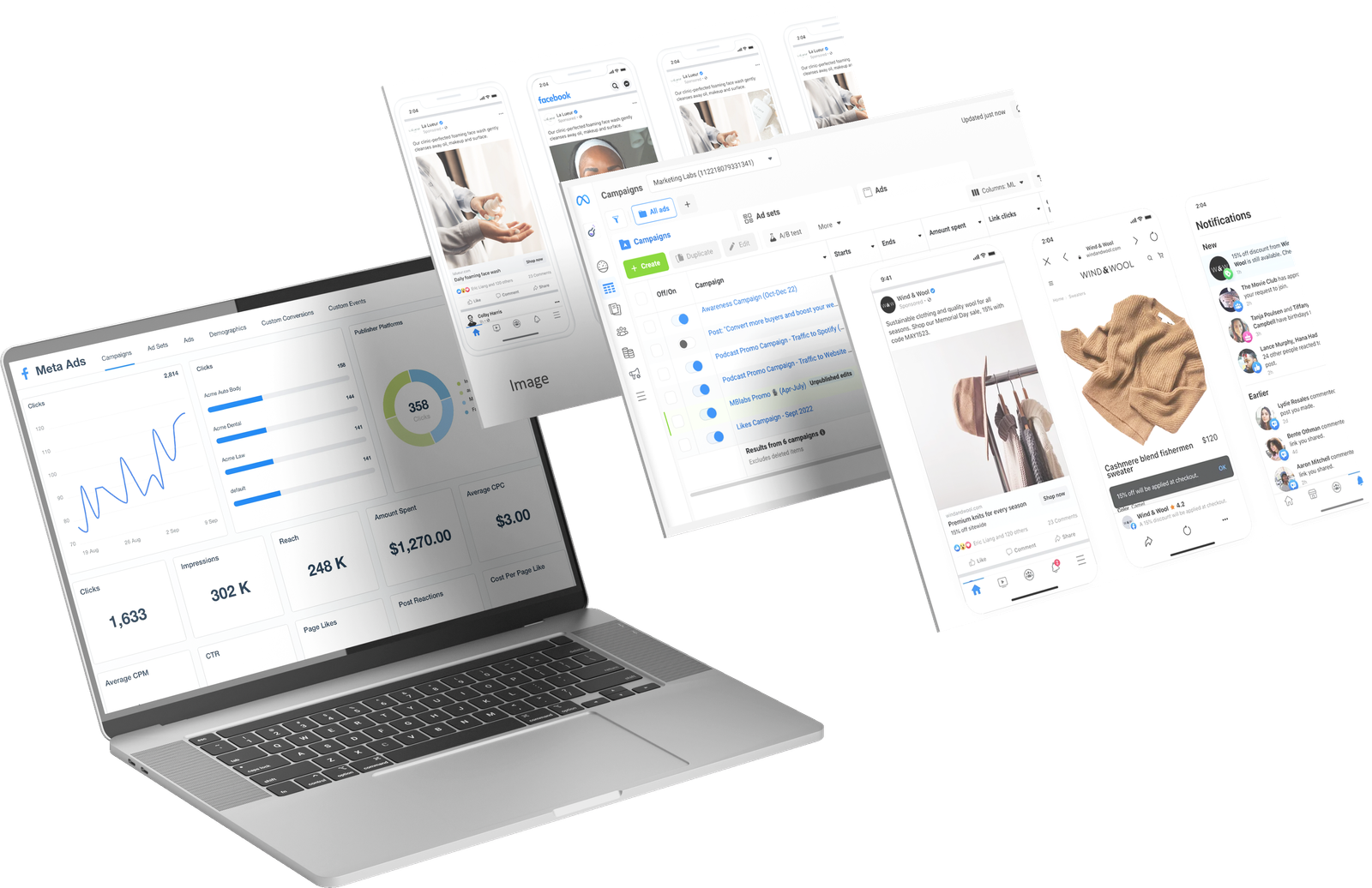 Meta Ads campaign workspace